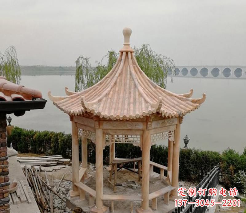 荆州精致古典八角凉亭石雕