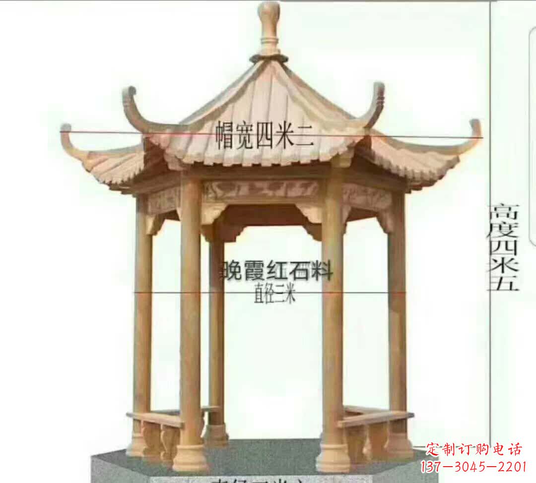 荆州藏于凉亭的石雕之美