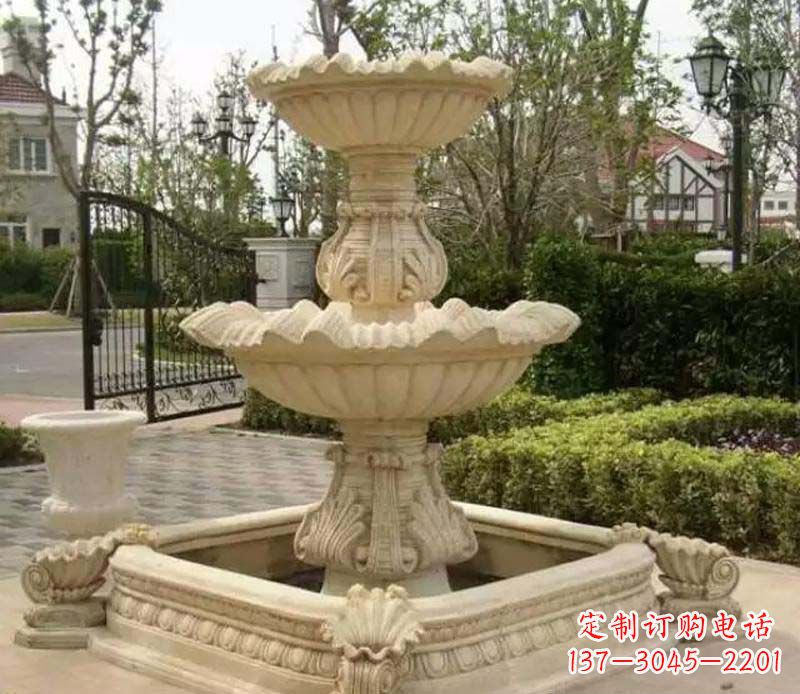 荆州别墅庭院喷泉石雕
