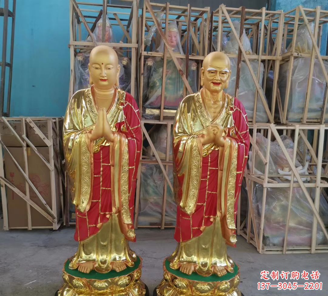 荆州玻璃钢仿铜佛像雕塑给寺庙景观增添神秘韵味