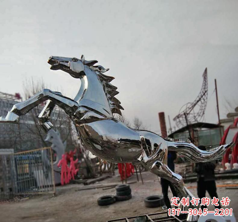 荆州不锈钢奔跑马雕塑