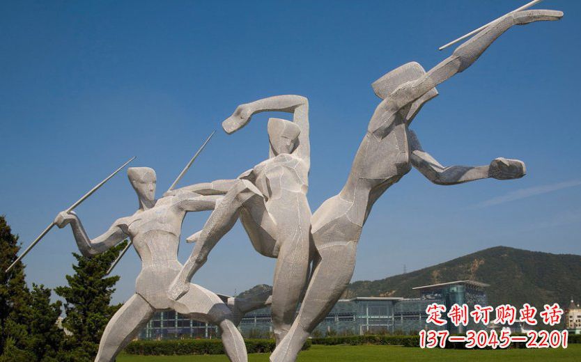 荆州不锈钢标枪运动雕塑