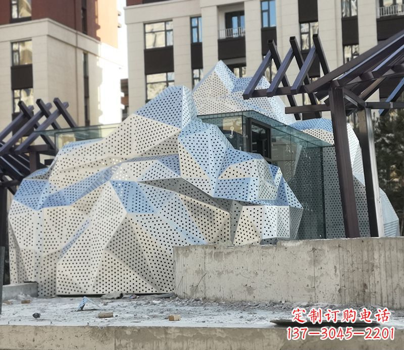 荆州不锈钢别墅假山景观雕塑