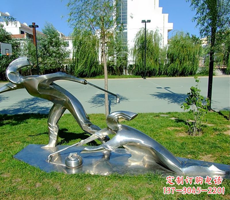 荆州不锈钢冰壶雕塑艺术与实用的完美结合