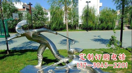 荆州不锈钢冰壶雕塑艺术与运动的完美结合