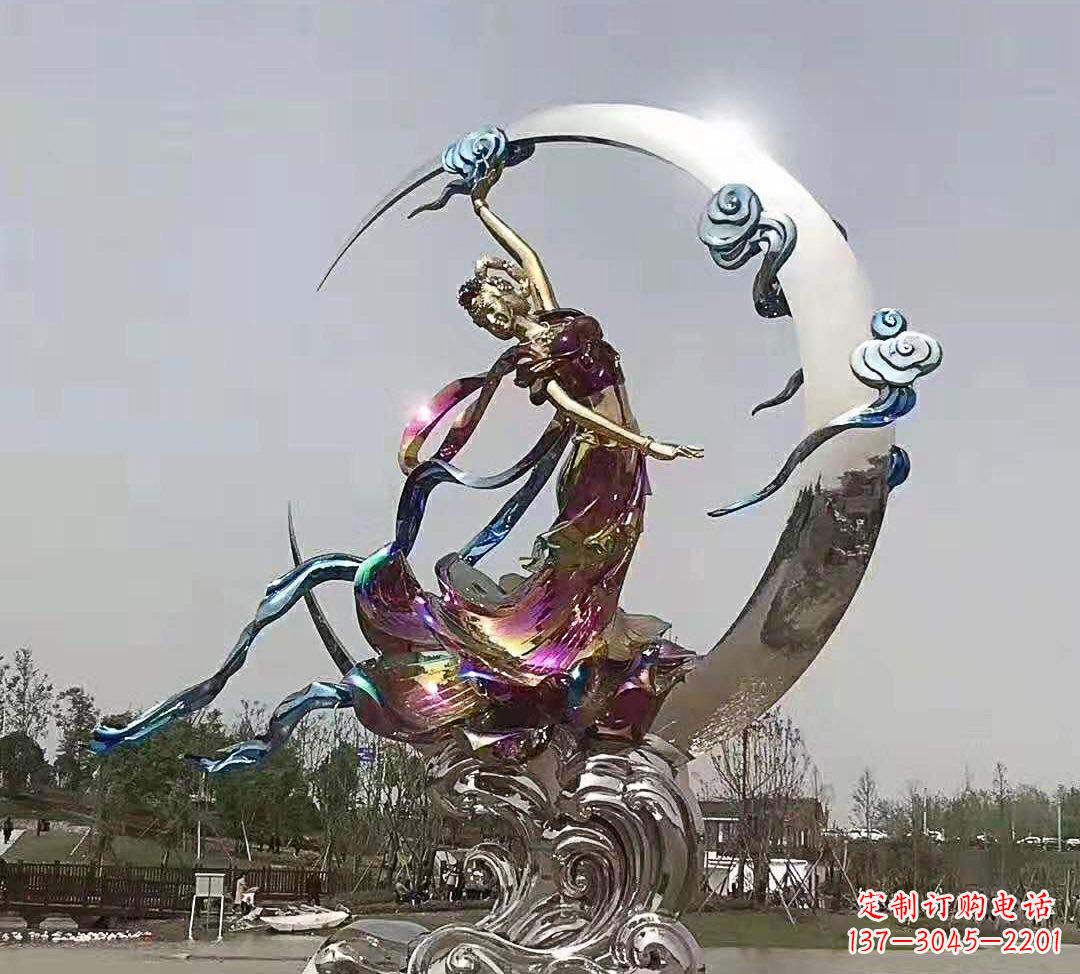 荆州不锈钢嫦娥奔月造型雕塑