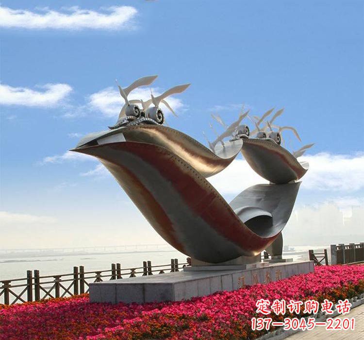荆州海鸥雕塑——点缀不锈钢城市