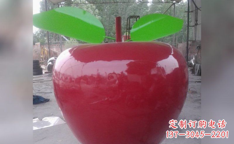 荆州不锈钢苹果雕塑描绘出美丽的景观