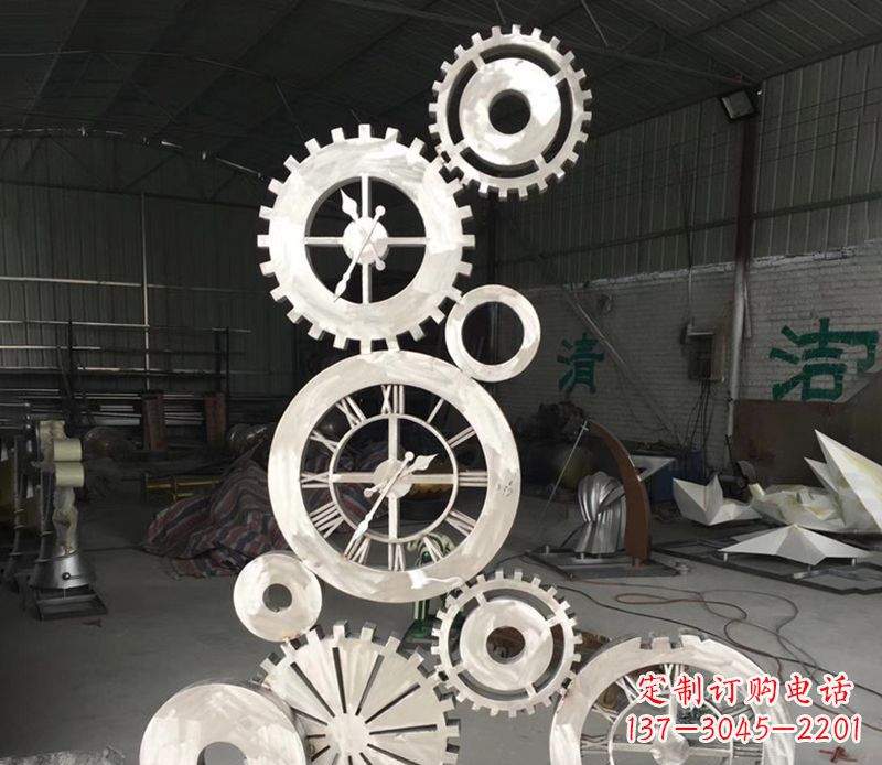 荆州不锈钢齿轮雕塑艺术与科技的完美结合