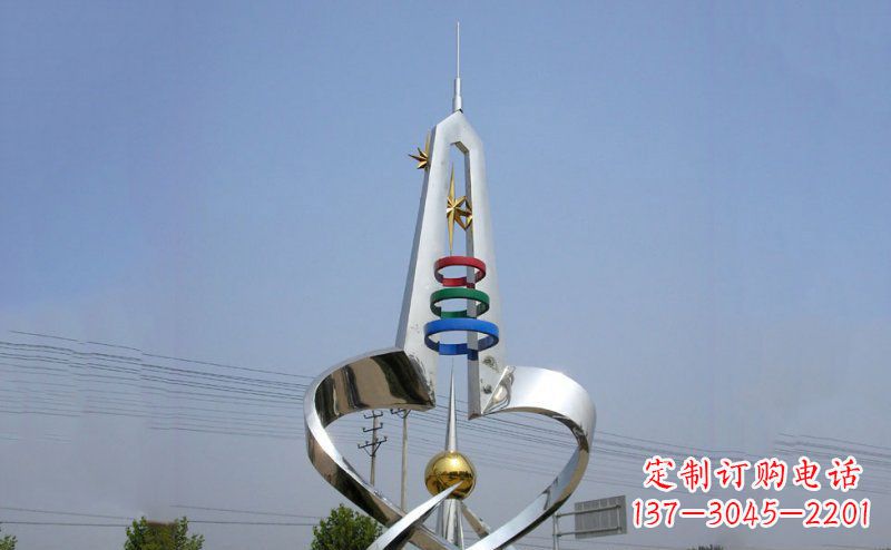 荆州不锈钢抽象避雷针雕塑