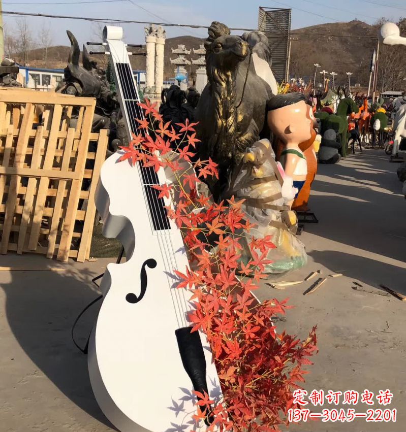 荆州不锈钢大提琴雕塑—精致的艺术精品
