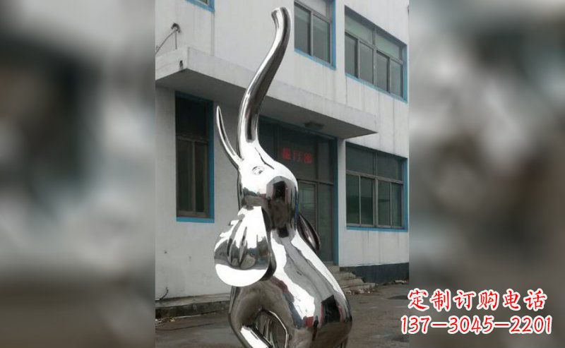 荆州精致的不锈钢大象雕塑