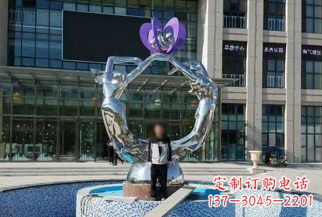 荆州不锈钢抽象女孩雕塑