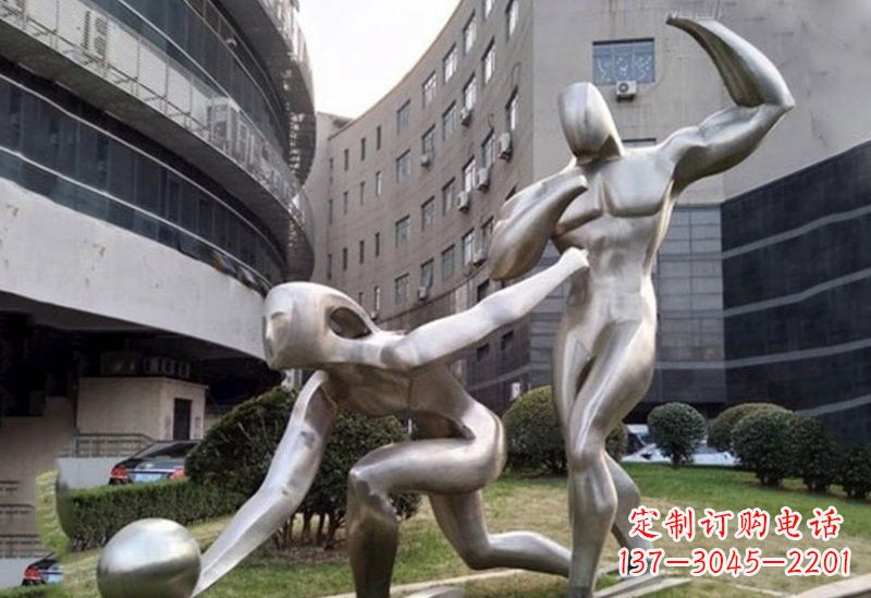 荆州不锈钢保龄球雕塑——精美绝伦