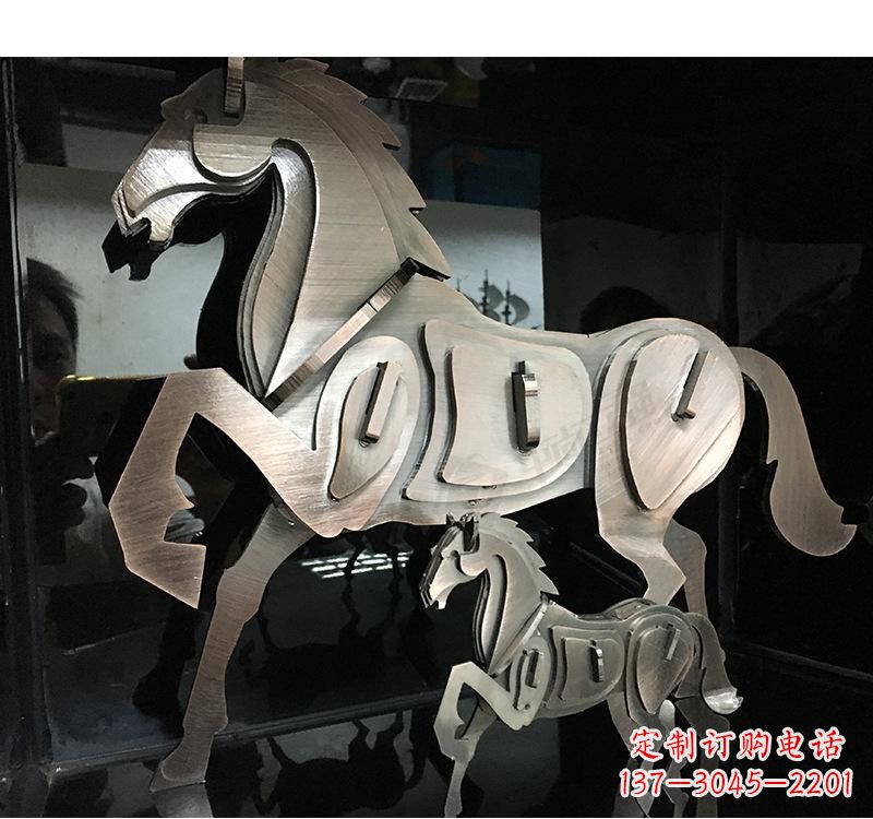 荆州不锈钢动物马雕塑艺术精美动人