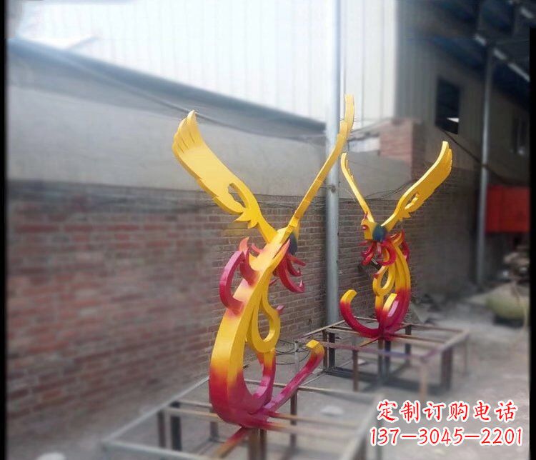 荆州不锈钢凤凰公园景观雕塑