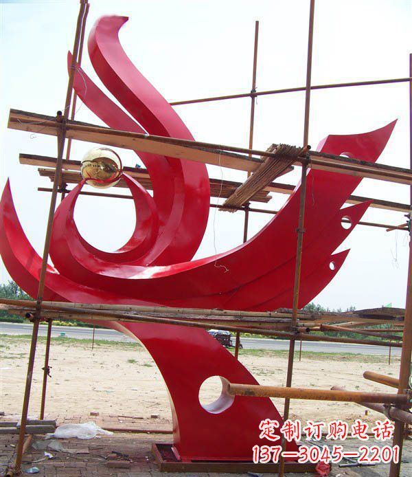 荆州凤凰展翅高飞——不锈钢凤凰明珠广场景观雕塑