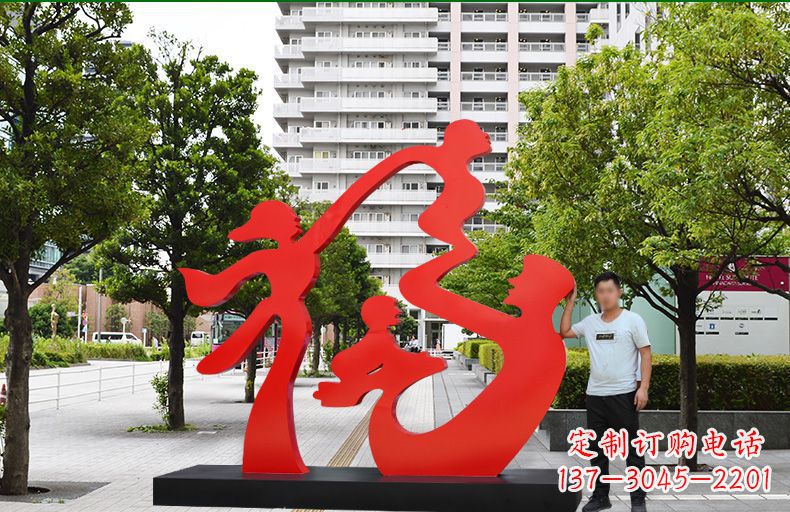 荆州不锈钢福字雕塑传递美好祝福