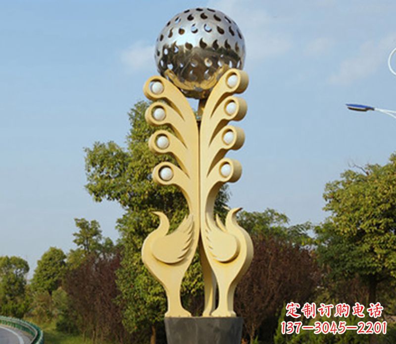 荆州不锈钢公鸡抽象雕塑