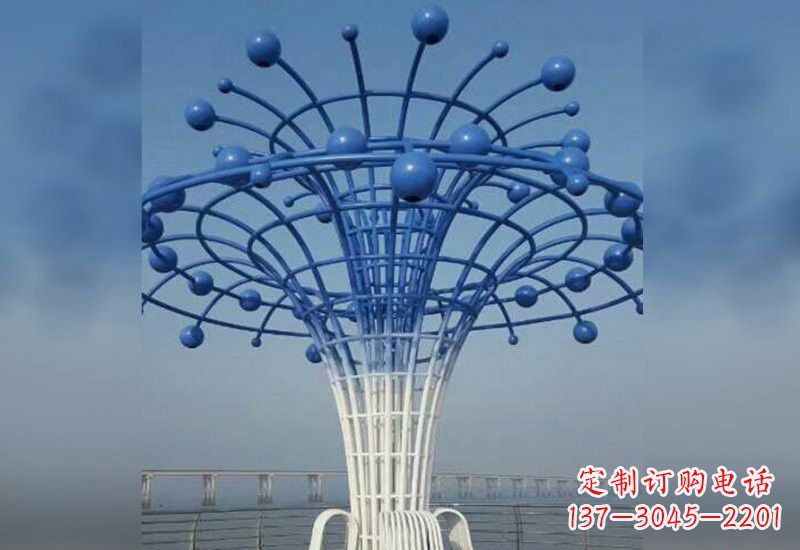 荆州不锈钢广场上的喷泉雕塑