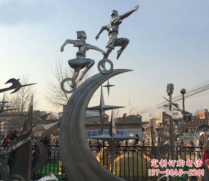 荆州不锈钢海之星儿童雕塑