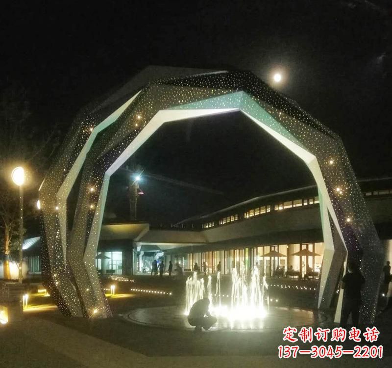 荆州不锈钢户外拱门雕塑
