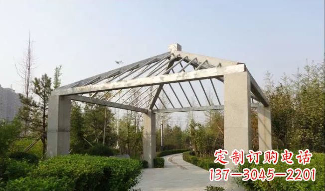荆州不锈钢凉亭雕塑点缀公园景观