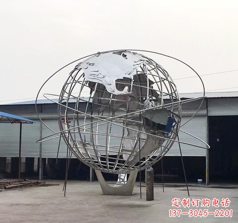 荆州不锈钢镂空地球雕塑