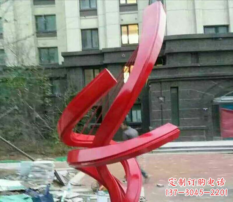 荆州不锈钢螺旋飘带雕塑