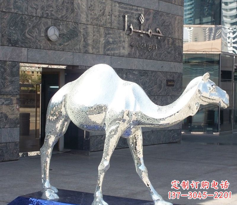 荆州不锈钢骆驼雕塑精美外形折射古朴美感