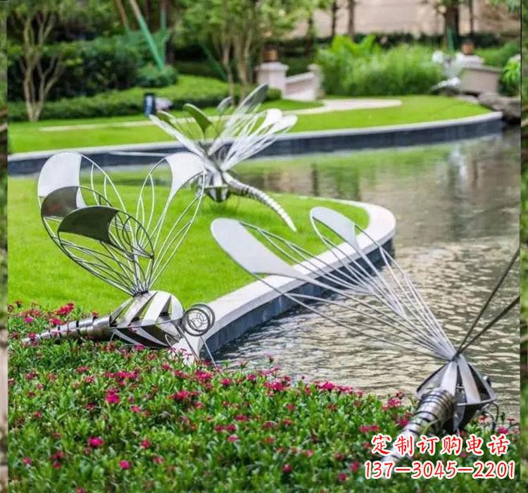 荆州不锈钢蜻蜓一件完美的动物雕塑