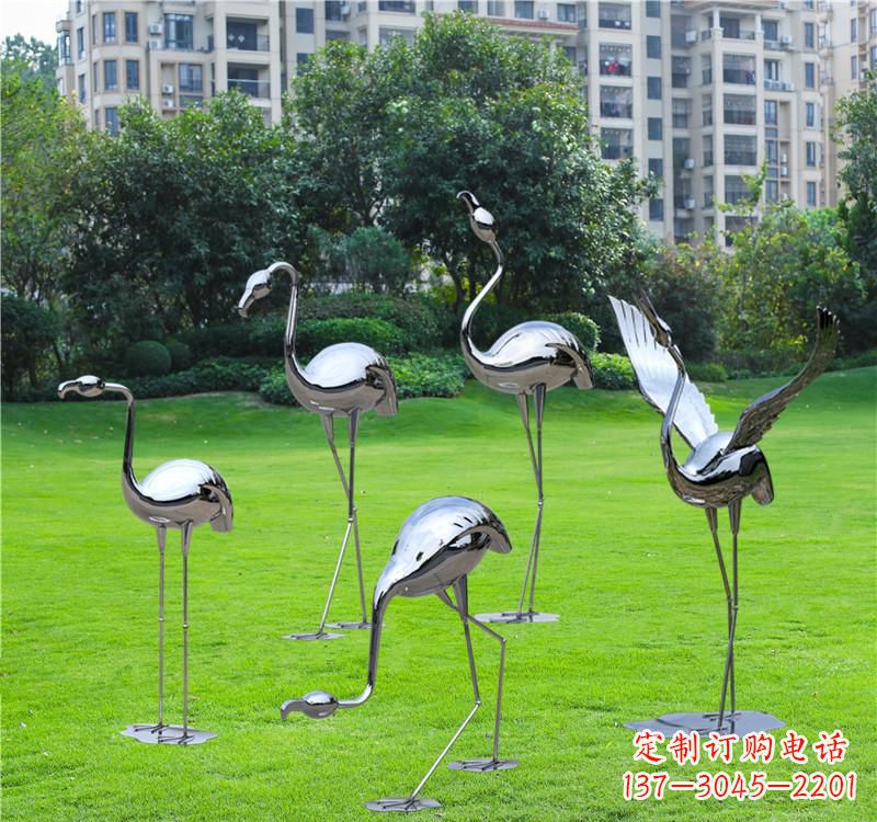 荆州不锈钢仙鹤雕塑——传承中华文化精髓