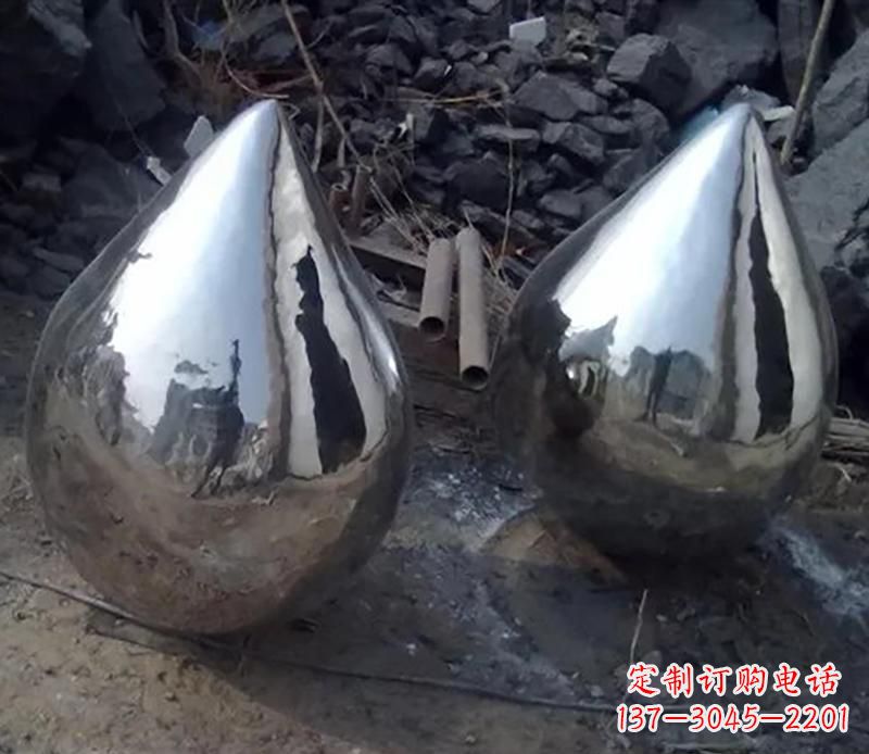 荆州不锈钢水滴景观雕塑
