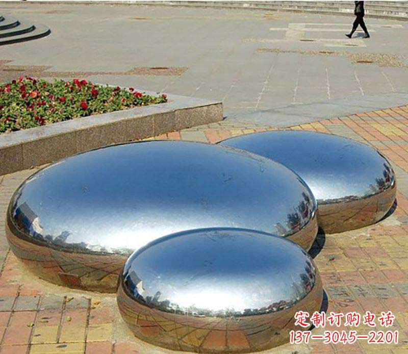 荆州不锈钢水滴校园雕塑