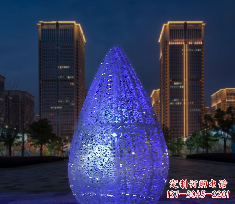 荆州不锈钢小区照明水滴灯