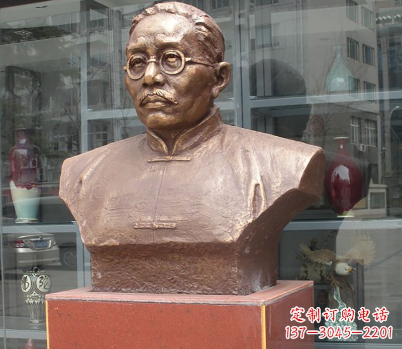 荆州蔡元培胸像人物铜雕