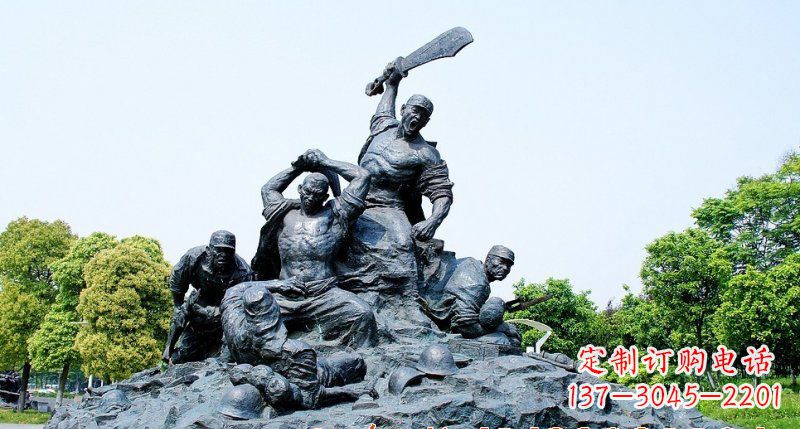 荆州红军雕塑传承冲锋精神