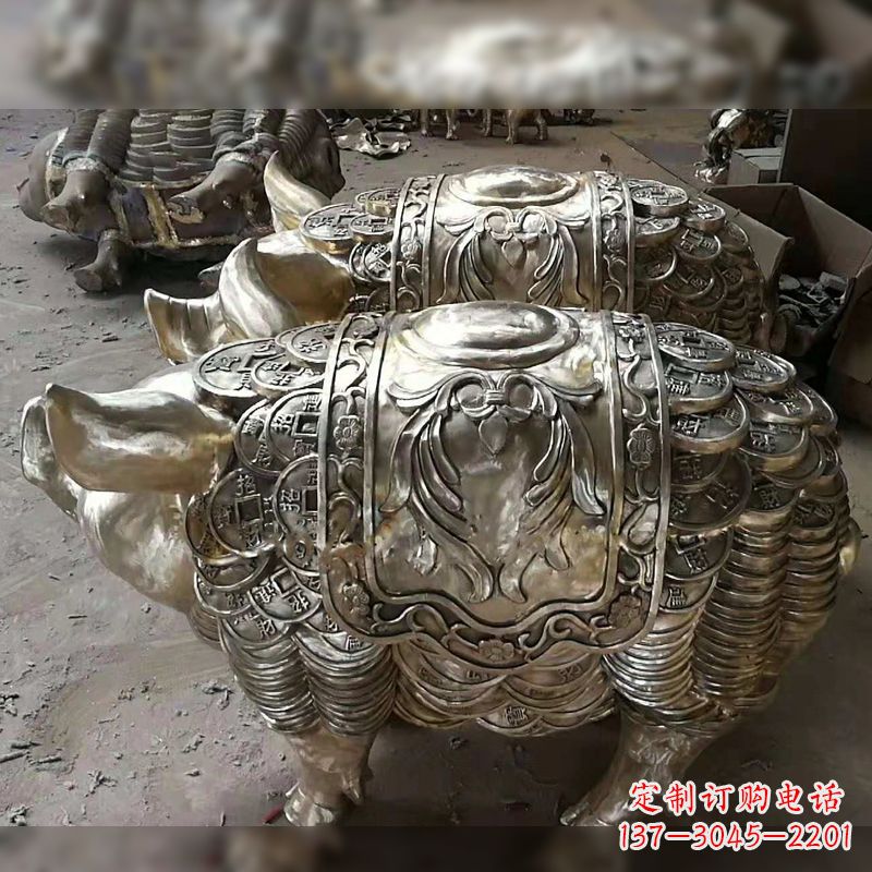 荆州纯铜铸造的招财生肖动物风水雕塑