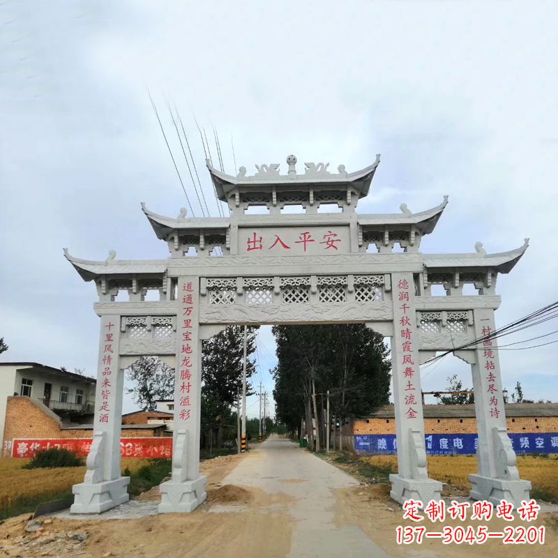荆州石雕牌楼传承民间文化的艺术珍品