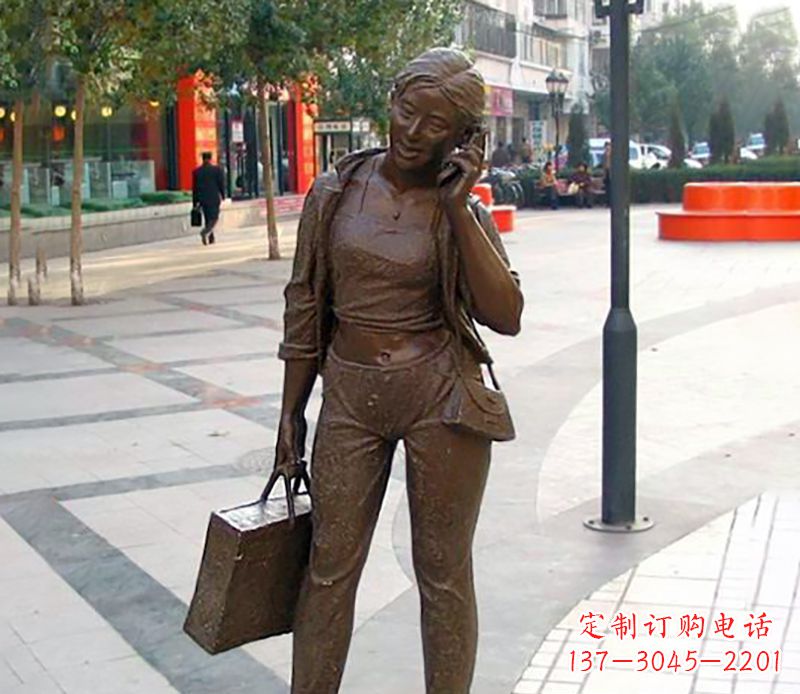 荆州通话女性雕塑