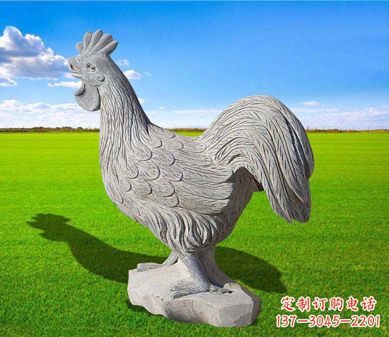 荆州大理石公鸡雕塑精美的艺术瑰宝