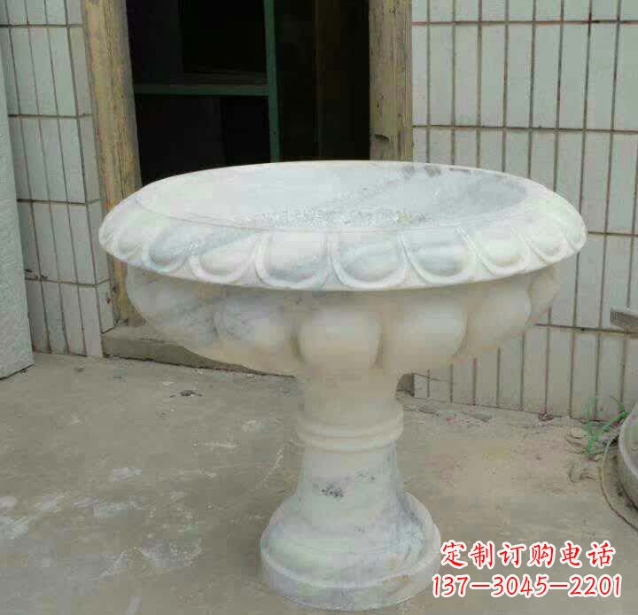 荆州大理石花盆雕塑精美绝伦,艺术风采