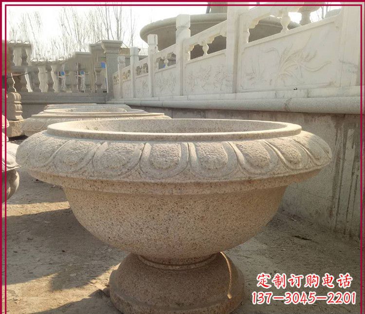 荆州大理石花盆雕塑