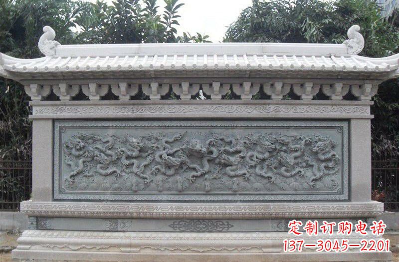 荆州大理石九龙壁