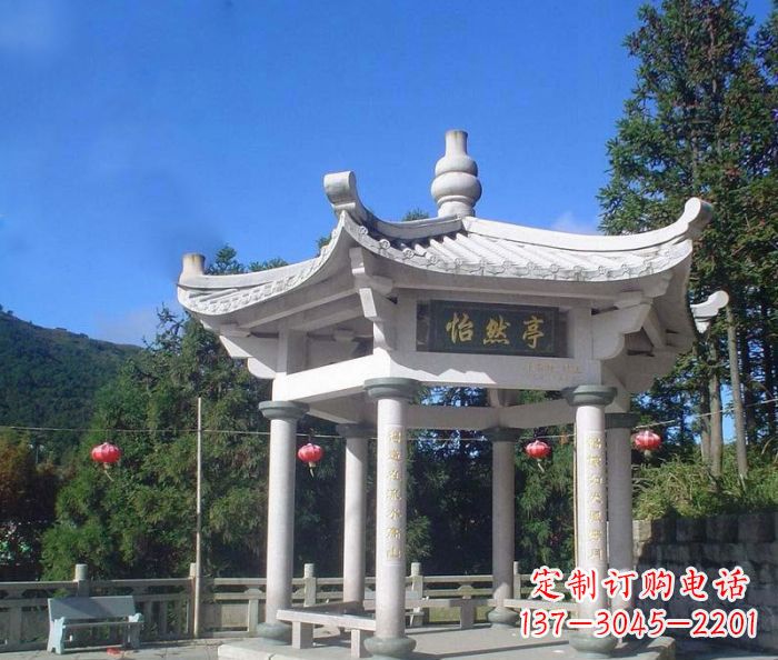 荆州大理石凉亭石雕 (2)