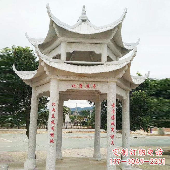 荆州大理石凉亭双层