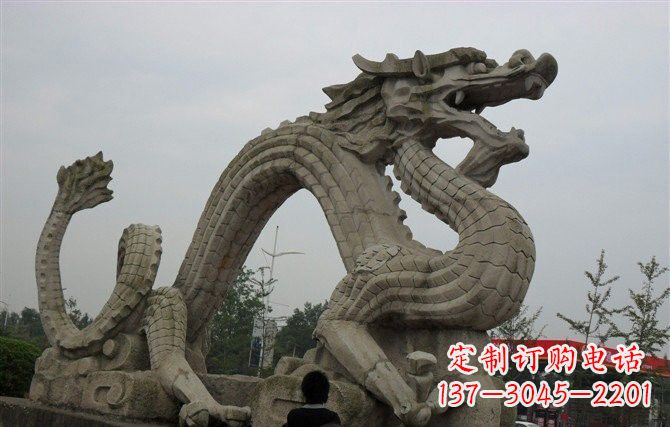 荆州大理石龙雕塑 (2)