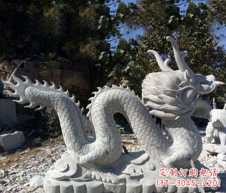 荆州大理石龙雕塑