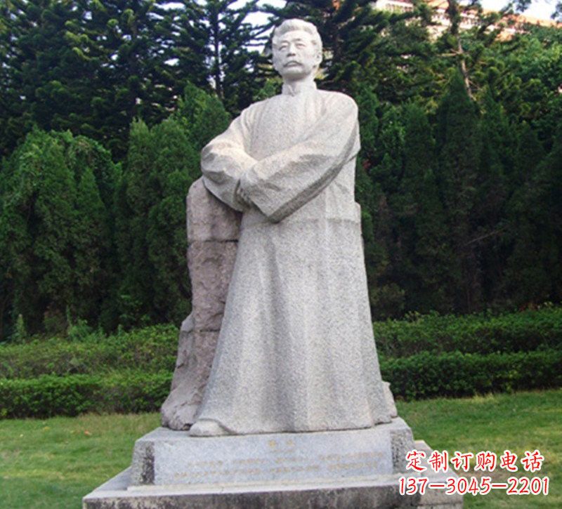 荆州精美独特的鲁迅大理石雕塑