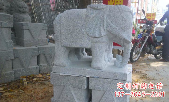 荆州中领雕塑大象招财镇宅石雕